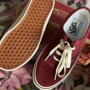 To big for me. Size 7W burgundy velvet vans